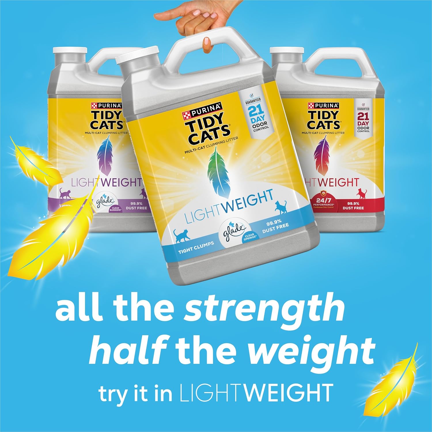 Purina Tidy Cats Lightweight Cat Litter, Clumping Multi Cat, Glade Clear Springs Odor Control, Low Dust, 38 lb. Box - Image 8