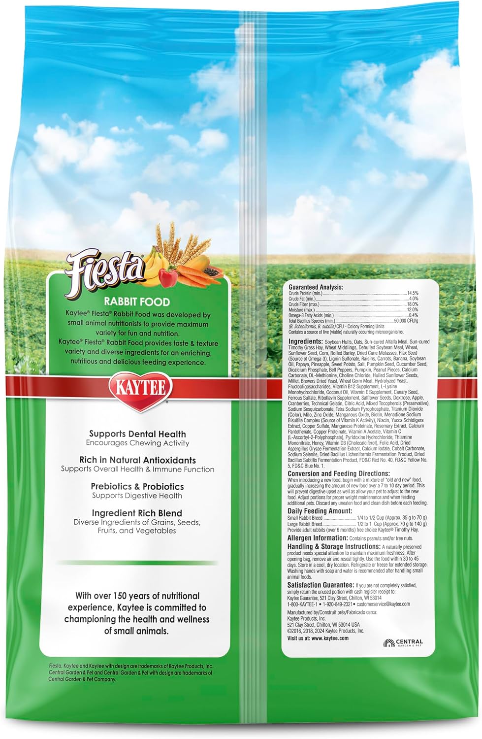 Kaytee Fiesta Rabbit Food, Nutritious and Fun Blend, Supports Dental Health and Digestion, 3.5 pounds - Image 11