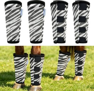 Zebra-Print Horse Fly Boots Set of ...