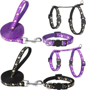 2 Pack Cat Harness and Leash with C...