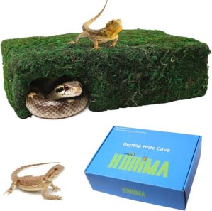 Mossy Cave Hide for Reptiles, Lizar...