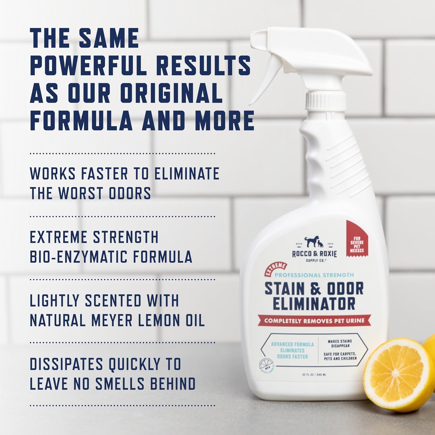Rocco & Roxie Extreme Stain & Odor Eliminator for Strong Odor, Pet Urine Enzyme Cleaner Destroyer, Stain Remover, Dog Poop and Cat Pee, Enzymatic Carpet Cleaner Spray for Home, Puppy Potty Training - Image 5