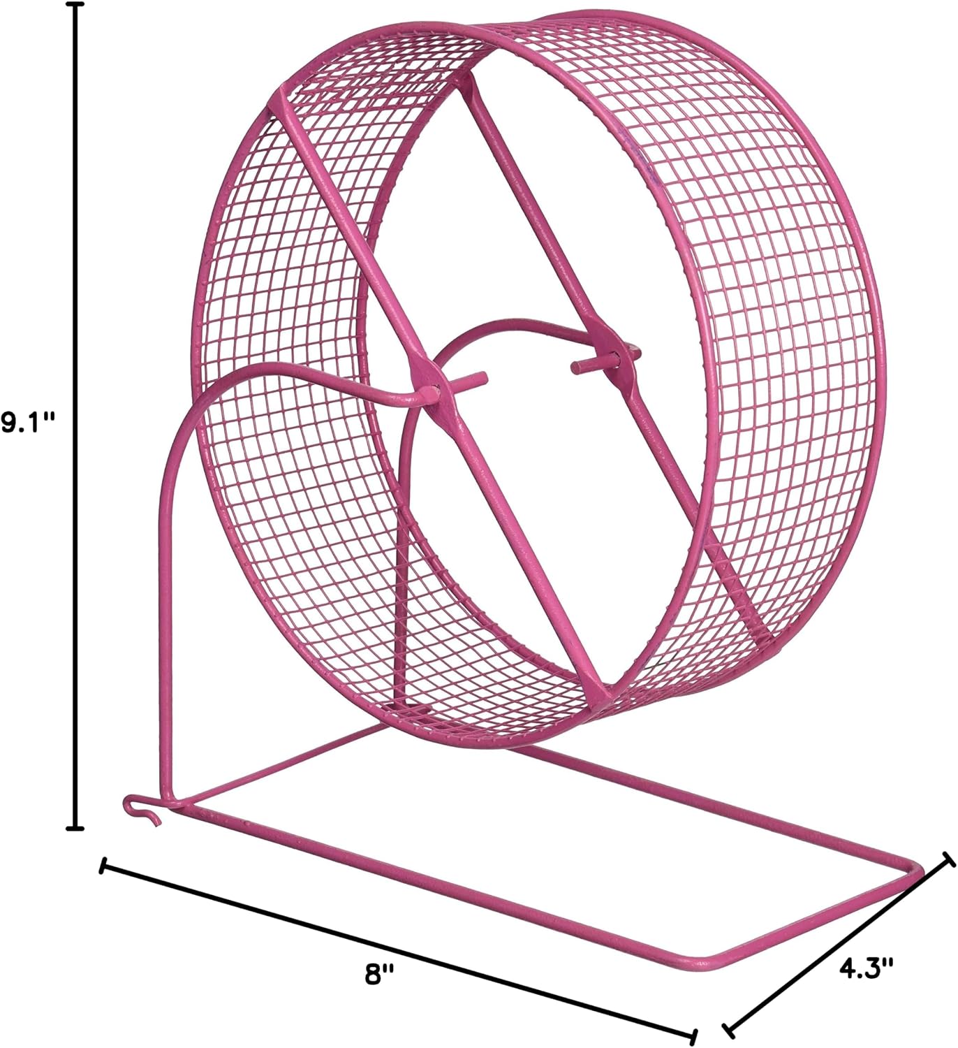 Prevue Pet Products Wire Mesh Hamster Wheel - Exercise Wheel for Pet Hamster, Gerbil, and Mouse, Silent Spinning, Accessories for Small Animals, 8 Inch - Colors Vary - Image 2
