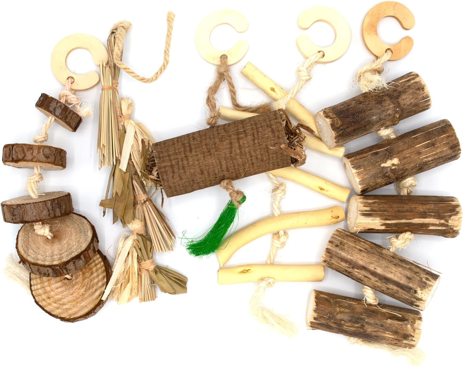 Oxbow Enriched Life Natural Dangly Party Pack, Rabbit Toys, Guinea Pig Toys, Enrichment for Bunny, Guinea Pig, Hamster Stuff, Rabbit Enrichment, Chinchilla, Rat, Chinchilla Cage Accessories - Image 3