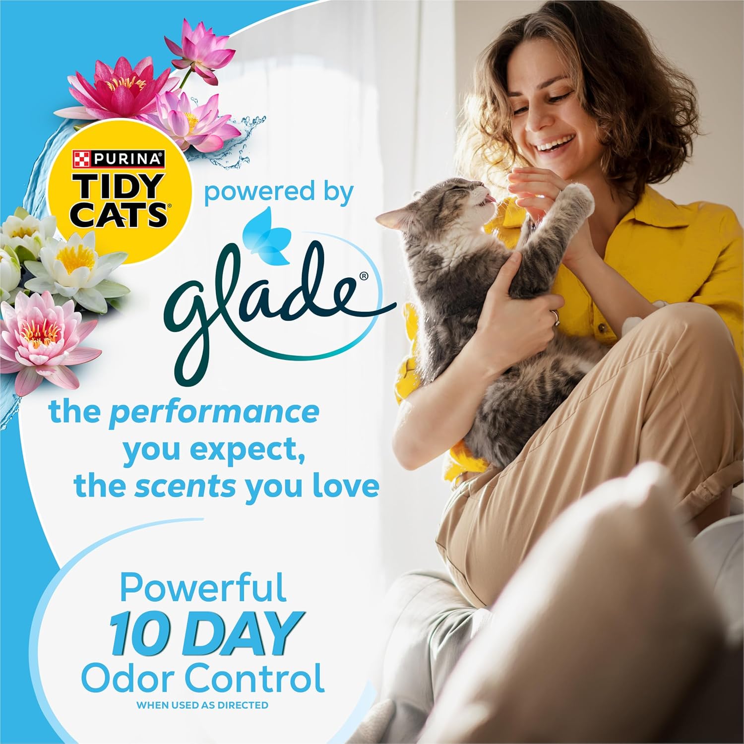 Purina Tidy Cats Lightweight Cat Litter, Clumping Multi Cat, Glade Clear Springs Odor Control, Low Dust, 38 lb. Box - Image 3