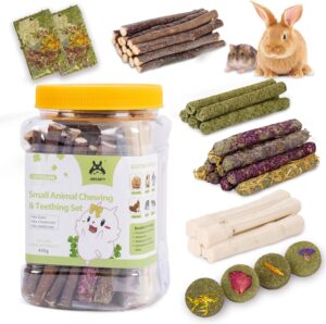 50-60 PCS Natural Rabbit Chew Toys,...
