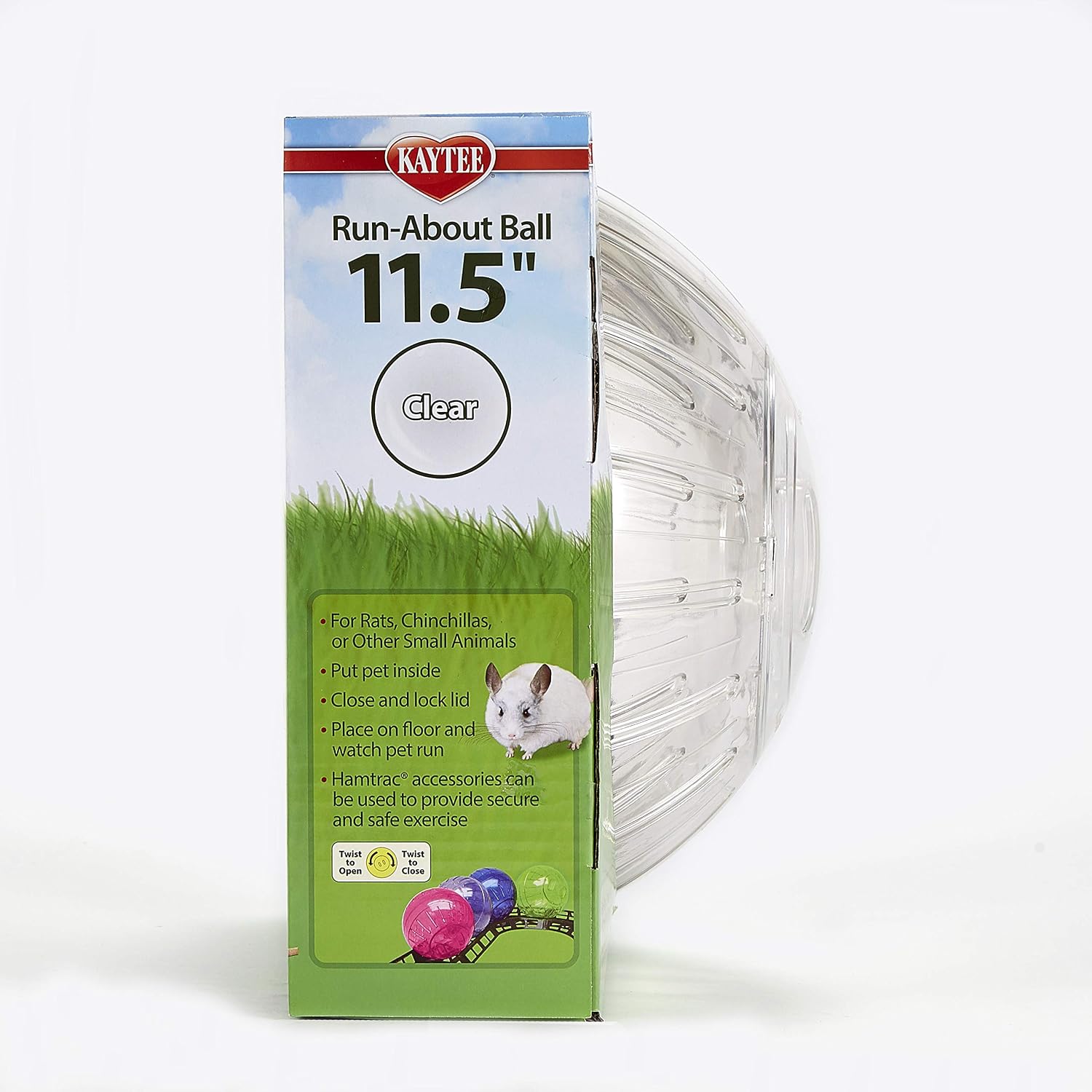 Kaytee 11.5" Clear Run-About Exercise Ball For Pet Rats & Chinchillas - Image 8