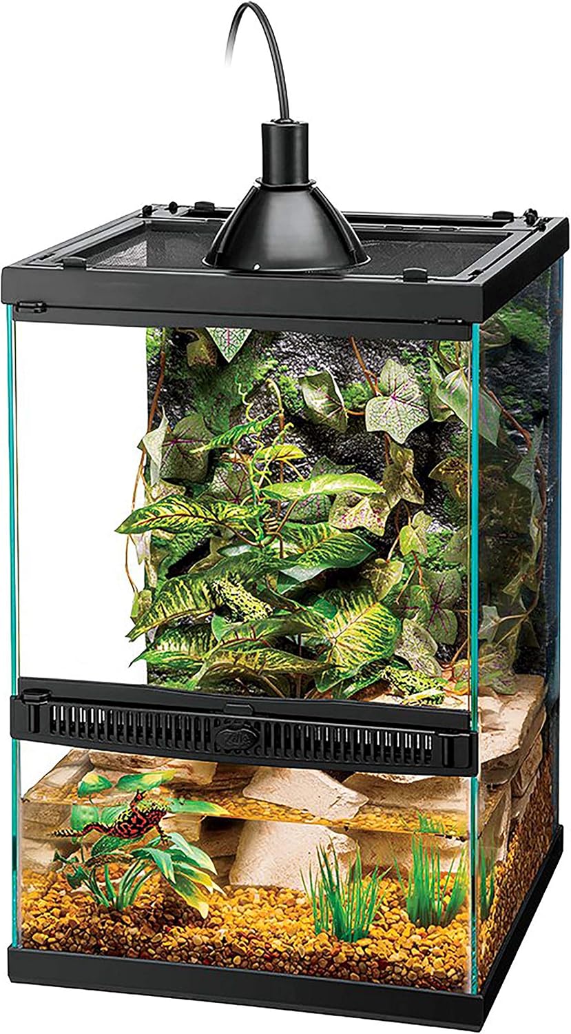 Zilla 11 Gallon Glass Tropical Vertical Habitat Starter Kit for Small Tree Dwelling Reptiles & Amphibians - Image 3
