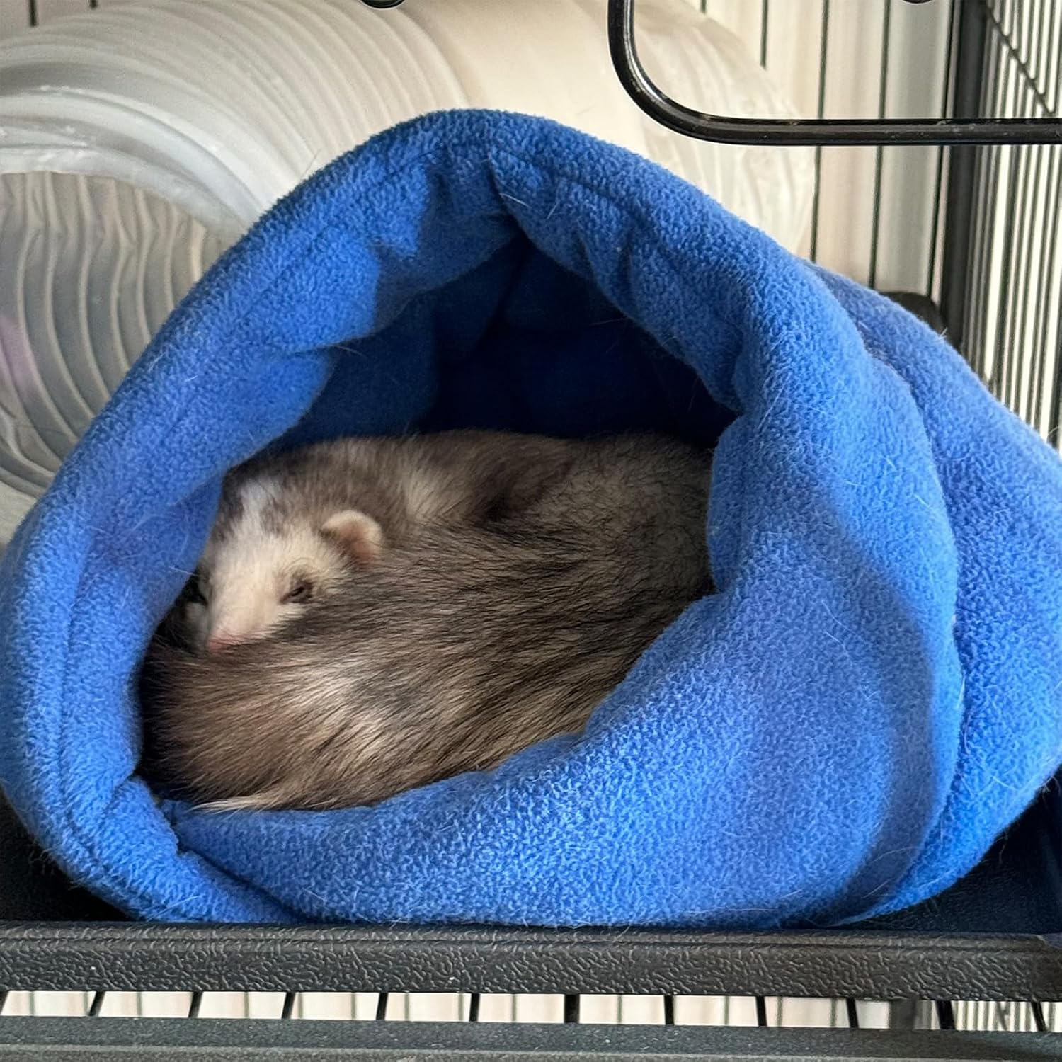Ferret Bed Cave and Hideouts Comfortable,Hideaway Bed Accessories for CageBeds and Hideouts Safe & Cozy for All Ages Ferrets (Blue) - Image 3
