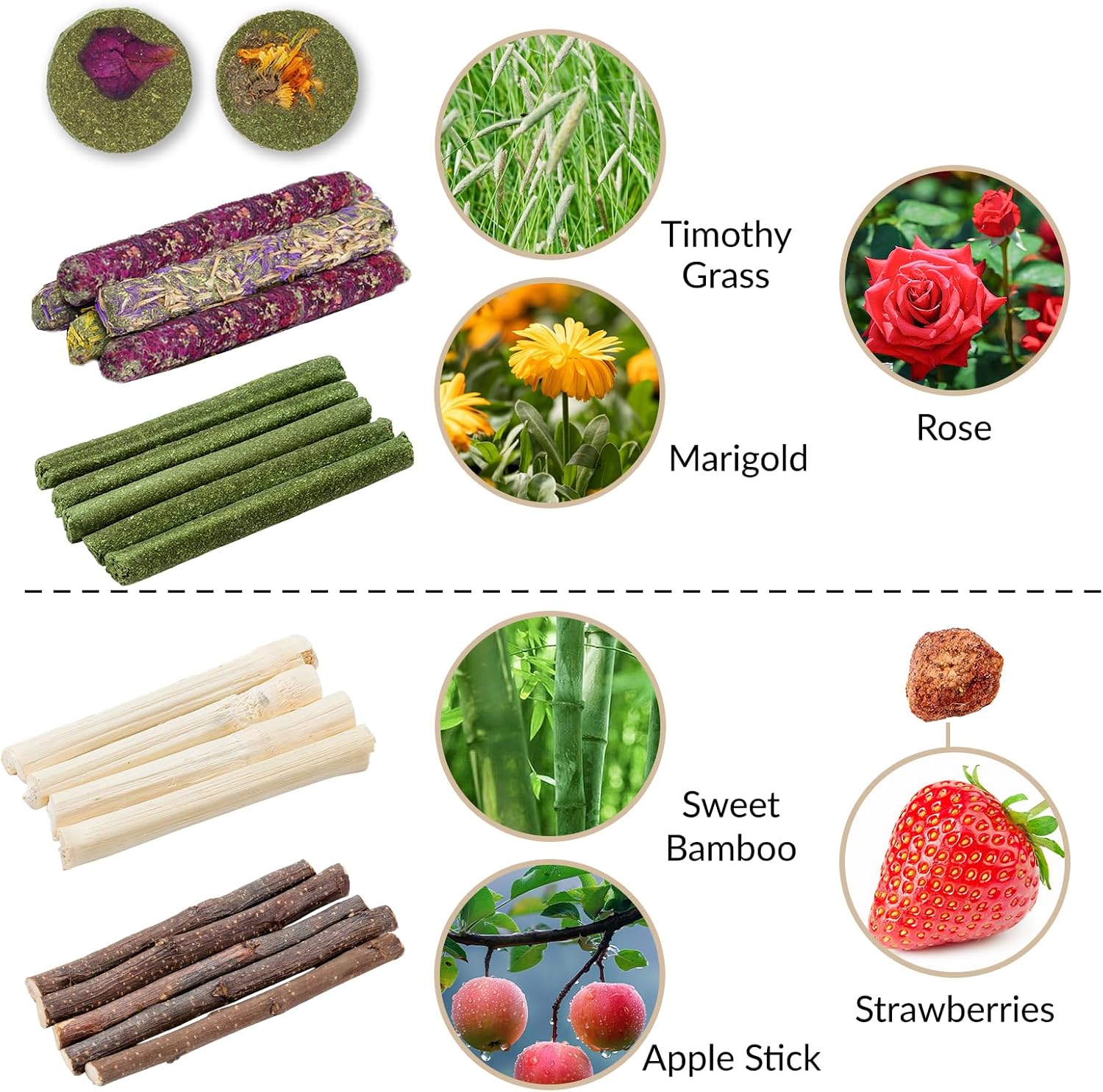 45 PCS Hamster Chew Toys, Natural Boredom Relief and Teeth Trimming Toys to Prevent Dental Overgrowth and Relieve Stress, for Syrian Dwarf Hamsters, Fancy Rats, Mice, Gerbils, Omnivorous Pocket Pets - Image 3