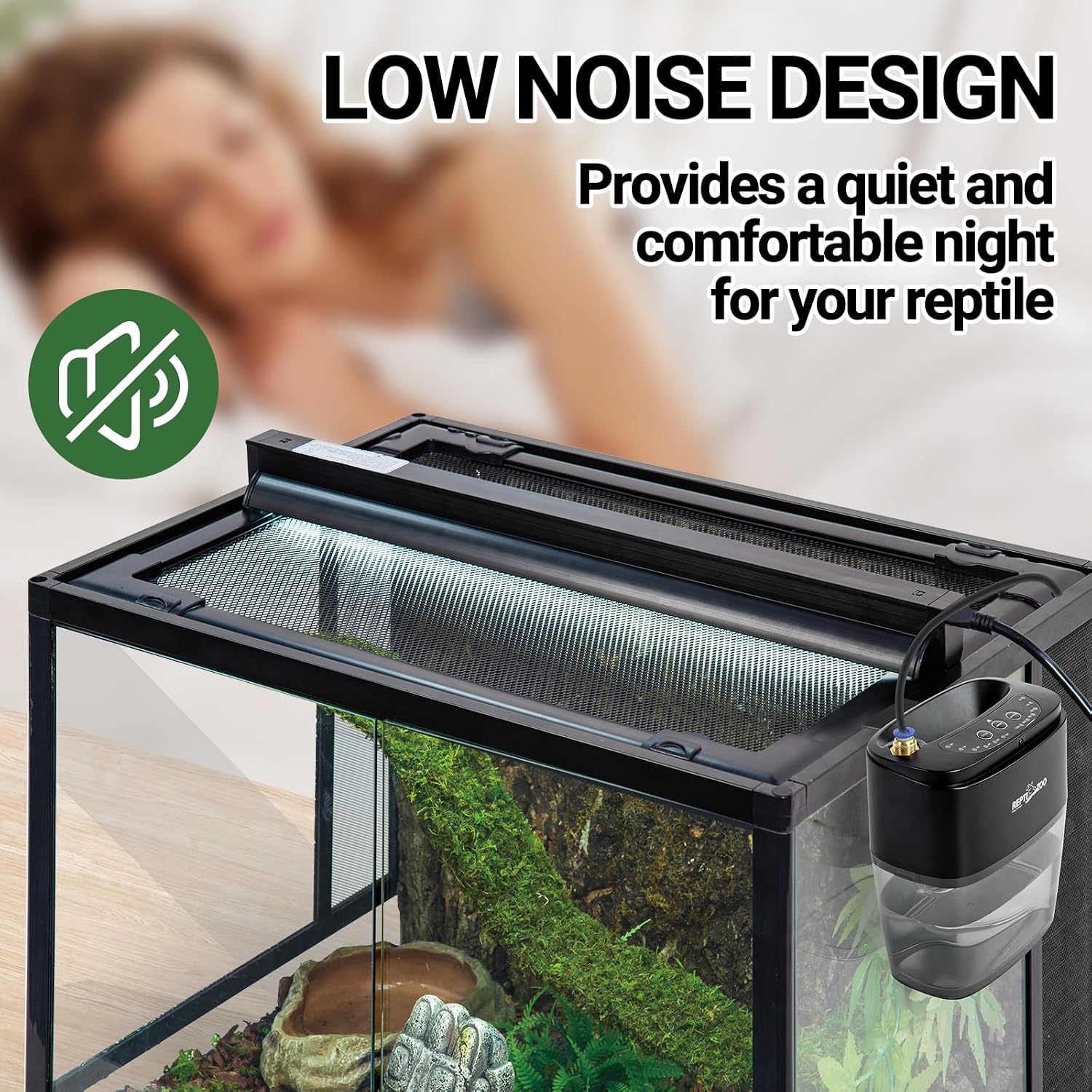 REPTI ZOO 800ml Portable Mister Fogger for Reptile Tank Enclosure - Terrarium Misting System With 2 Nozzles for Amphibians and Rainforest Plants - Image 5