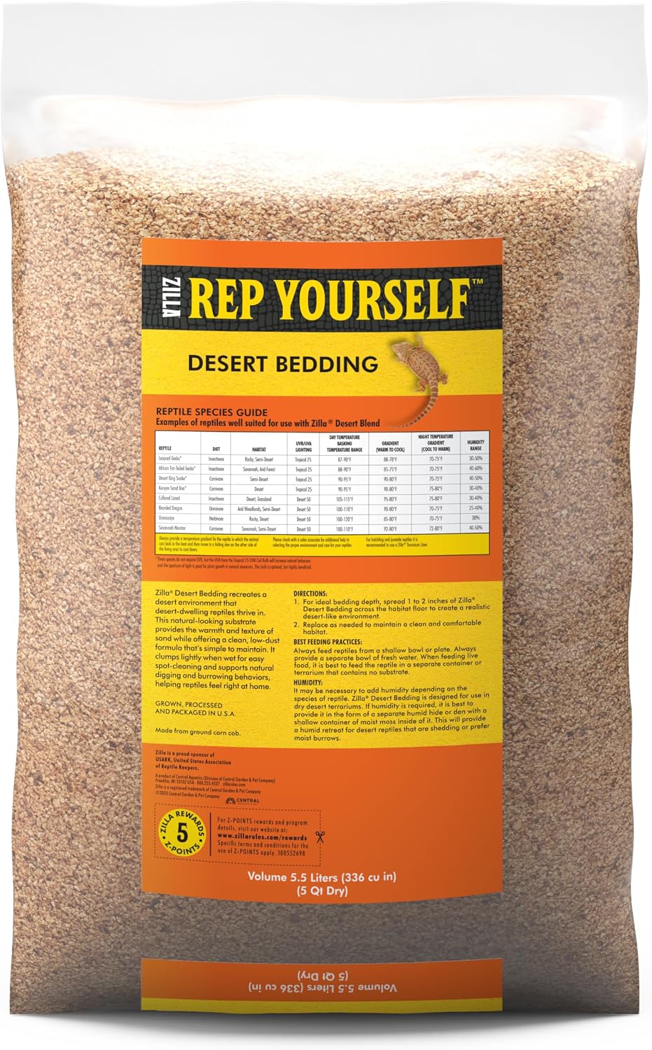 Zilla Desert Bedding, Substrate for Reptile Terrariums, Ideal for Bearded Dragons, Uromastyx, and More, 5 Quarts - Image 2
