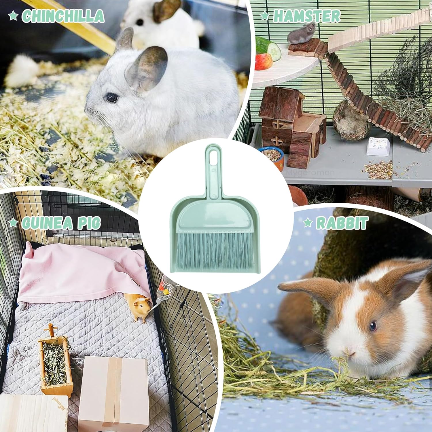 Cage Cleaner for Guinea Pigs Mini Dustpan and Brush Set for Chinchilla/Hamster/Bunny Small Animals Waste Cleaning Tool Kit - Image 6
