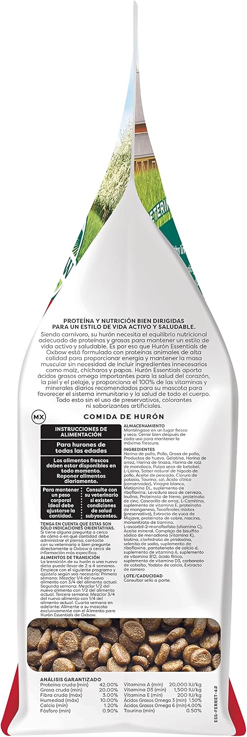 Oxbow Essentials Ferret Food, Vitamin & Mineral Rich Formula for Ferret, High Protein Food & High Fat, Small Animal Pet Products, Oxbow, Made in USA, 4 lb Bag - Image 3