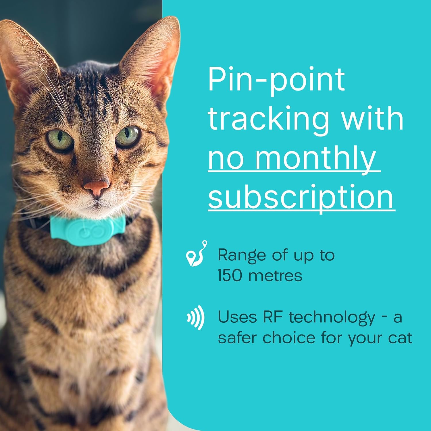 Tabcat V2 Cat & Kitten Tracker - No Subscription | 2 Lightweight Homing Tags, Cases & Tracking Handset | RF Technology, More Accurate than GPS | Track 2 Cats Indoors & Outdoors to 2.5 cm & 150 m Range - Image 3