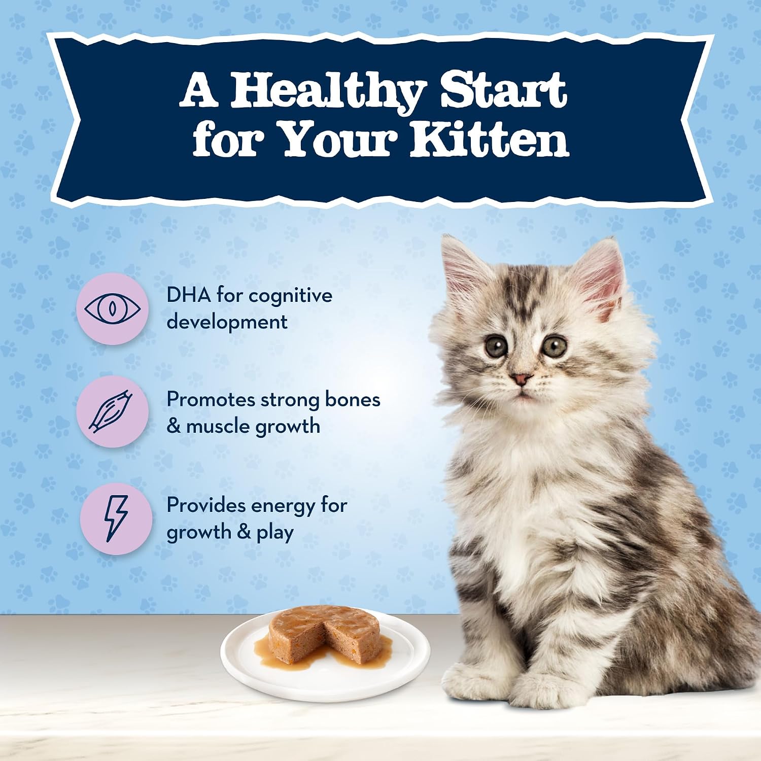 Blue Buffalo Baby Blue Natural Kitten Wet Cat Food, Healthy Growth Formula with DHA, Chicken Recipe Multi-Pack, 3-oz. Cans (6 Count) - Image 4