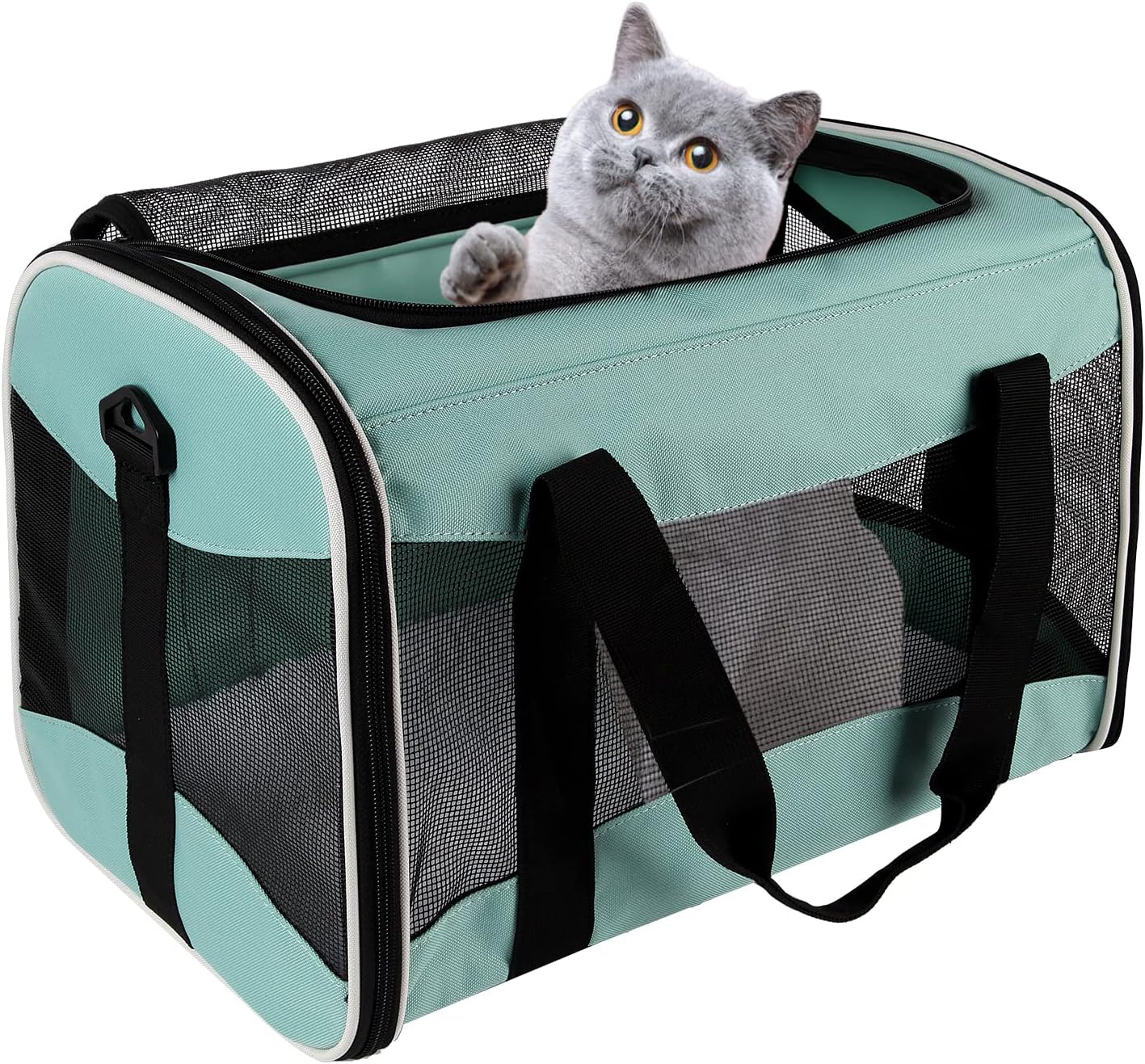 Cat Dog Carriers Soft-Sided Pet Carrier Large Cats for Medium Big Cat Small Dog Puppy up to 16lbs TSA Airline Approved Animal Collapsible Cat Carrier Carriers Travel Carrier Cat Bag (17x11x11) - Image 8