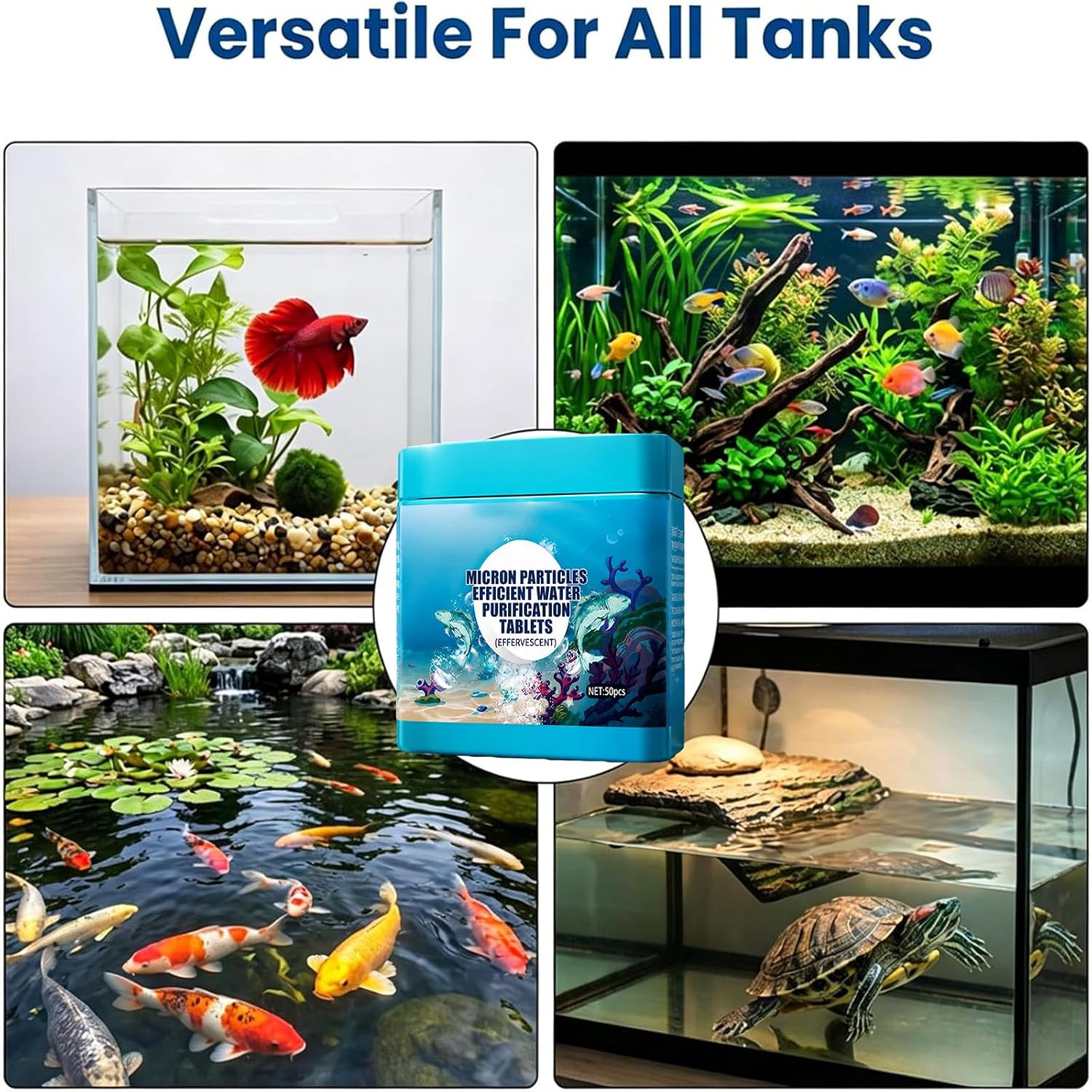 High-Efficiency Aquarium Water Purification Tablets,Aquarium Tablets,Water Purification Tablets for Fish Tank,Remove All Kinds of Turbidity from Fish Tankwater (1PC) - Image 7