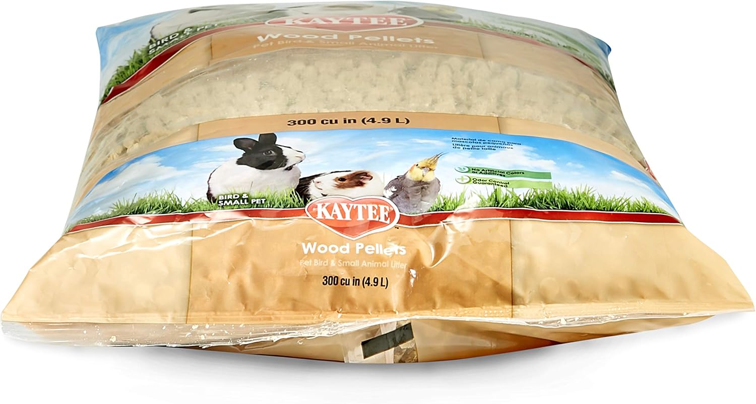 Kaytee Wood Pellets Pet Bird & Small Animal Litter for Ferrets, Guinea Pigs, Rats, Chinchillas, Hamsters, Gerbils, Rabbits, Mice, Hedgehogs and Dwarf Hamsters, 4.9 Liter, 8 Pound Bag - Image 5