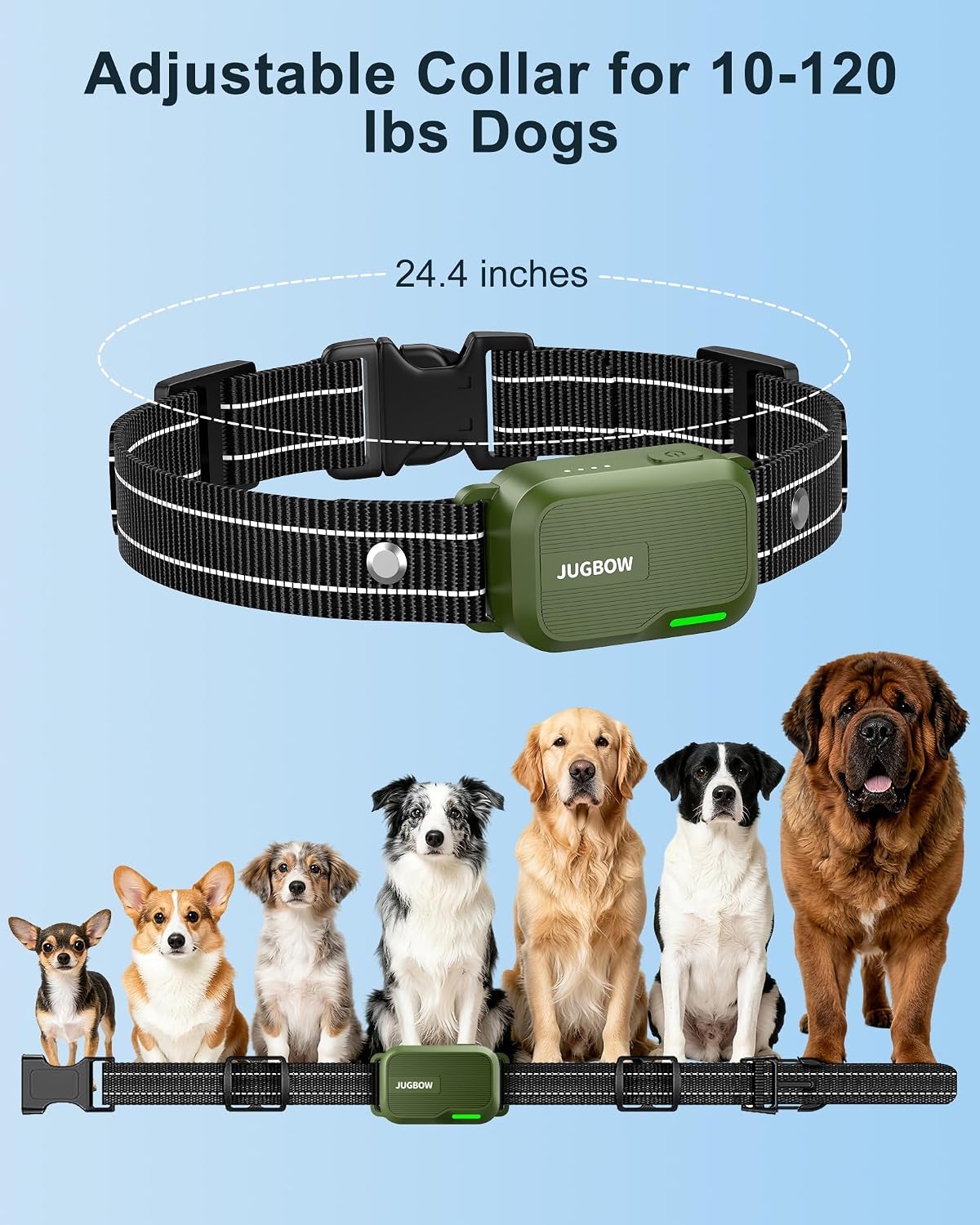 Dog Shock Collar - 4500FT Dog Training Collar with Remote, IPX8 Waterproof Electric Dog Collar with 4 Training Modes, Security Lock, Rechargeable eCollar for 10-120lbs Small Medium Large Dogs - Image 6
