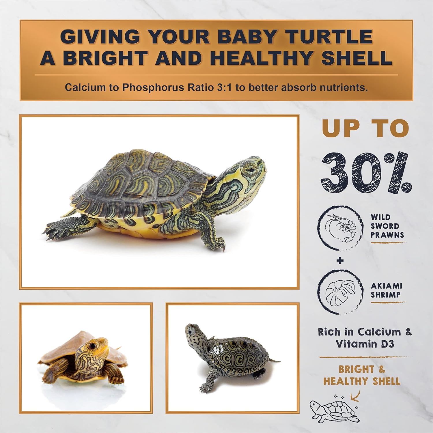Ultra Fresh Floating Baby Turtle Food, All Natural Ingredients, Wild Sword Prawn, Calcium Vitamin D Enriched for Picky Aquatic Turtles, Baby Turtle Nutri Stick 1.6 oz - Image 4