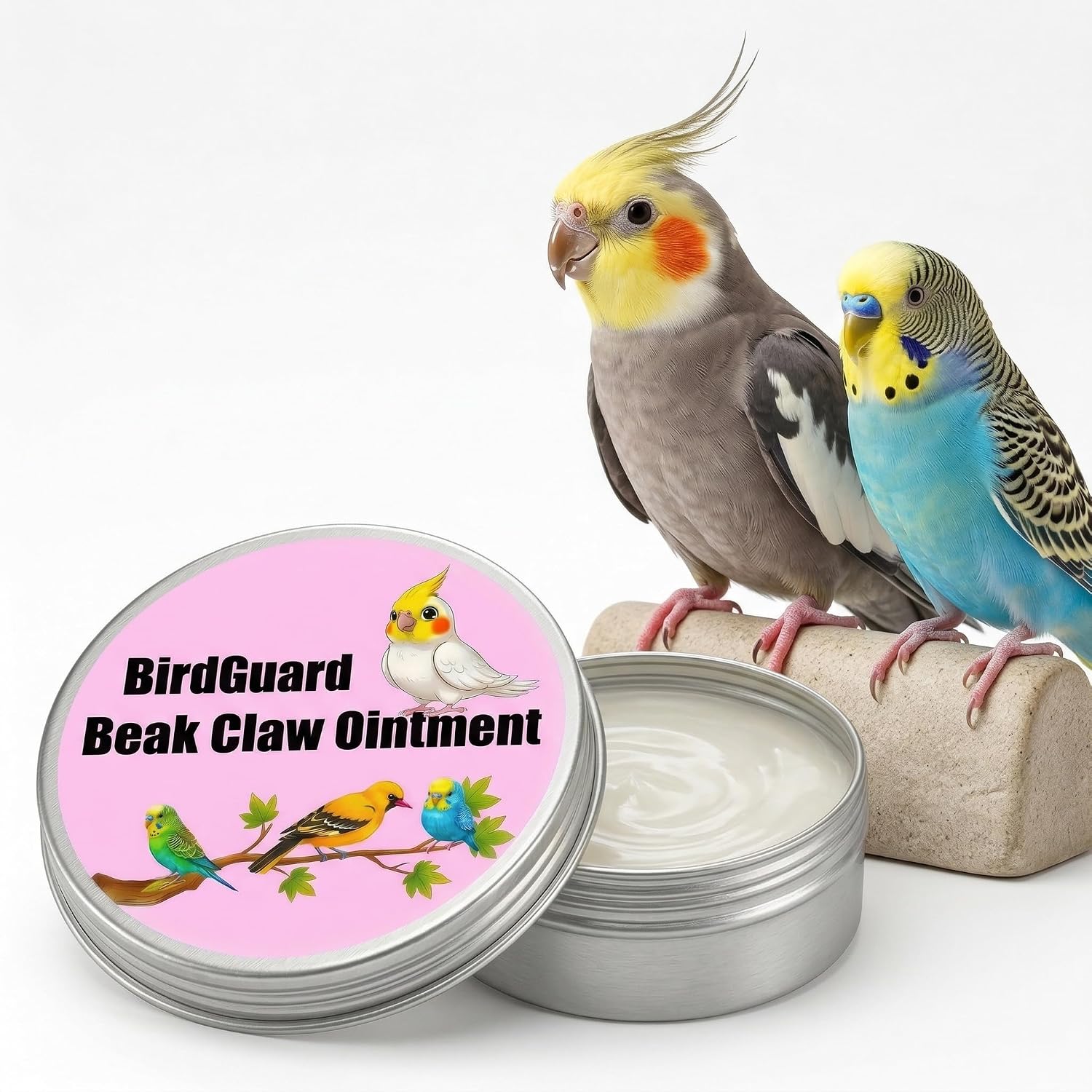 2.5 Oz Bird Beak Moisturizer & Foot Balm for Parrots, Natural Oil for Dry Cracked Beak & Skin, Bird Feet Care Cream for Cockatiel, Conure, Parakeet Grooming Supplies - Image 3