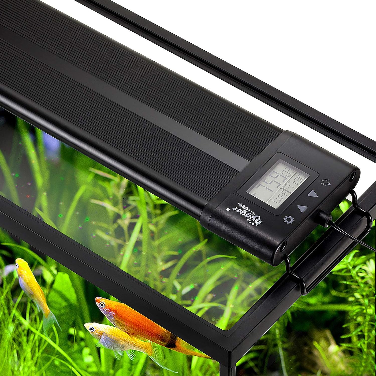 hygger Auto On Off LED Aquarium Light Dimmable 7 Colors Full Spectrum Fish Tank Light Fixture for Freshwater Planted Tank Build in Timer for 36-42 Inch Long Aquariums