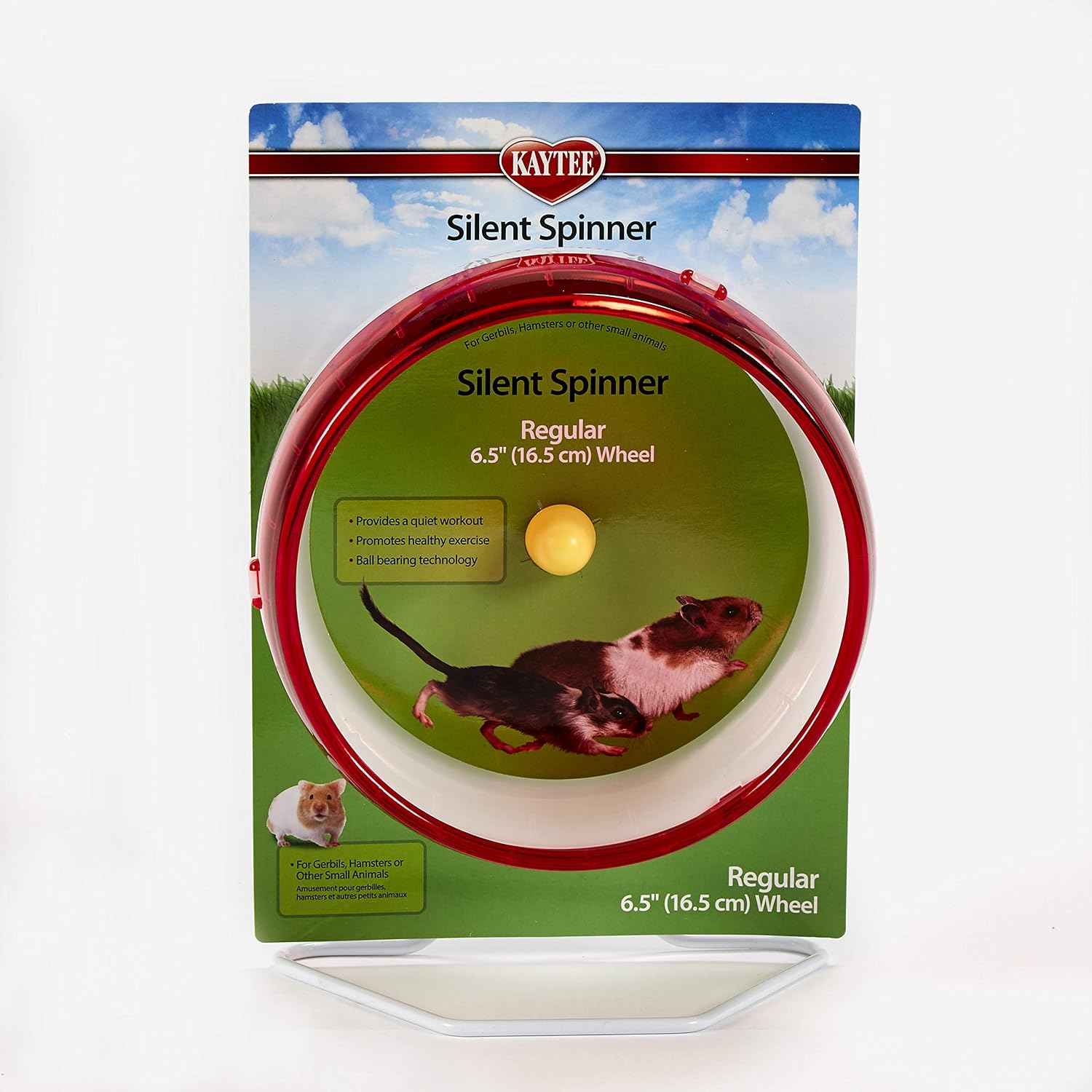 Kaytee Silent Spinner Wheel For Pet Hamsters and Gerbils, Regular 6.5 Inch - Image 2