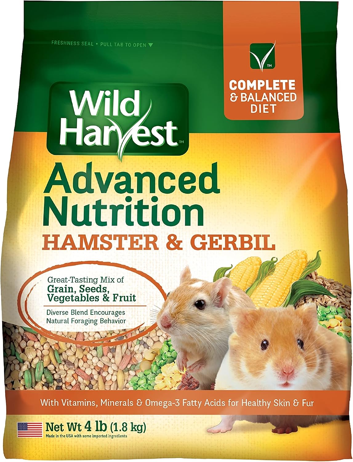 Wild Harvest Hamster And Gerbil Advanced Nutrition Diet, 4-Pound, Multicolor, One Size (E1950W), 4 pounds - Image 3