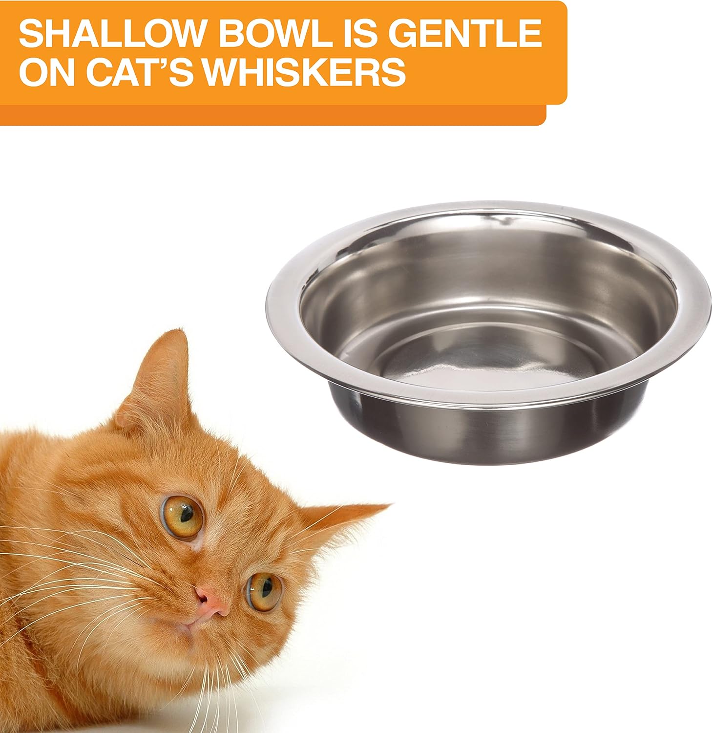 Neater Feeder Express Mess Proof Cat Bowls Elevated, No Spill Feeding Station, Stainless Steel Dishes for Food and Water, Raised Bowls for Indoor Cats, No Fatigue Whisker Friendly Dish, Grey - Image 4