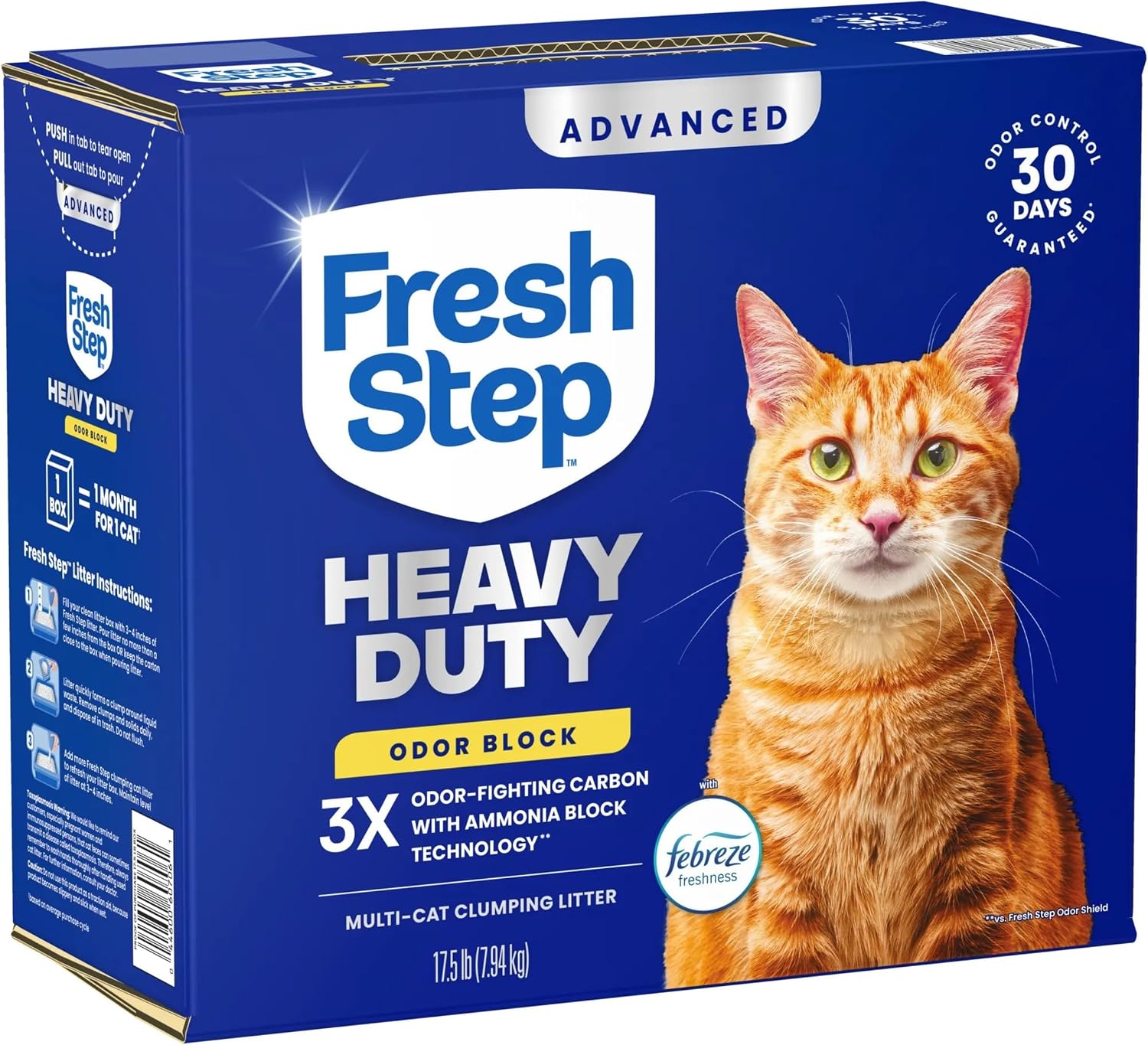 Fresh Step Heavy Duty Odor Block Advanced Multi Cat Clumping Litter with Febreze, 17.5 lb (Package May Vary) - Image 13