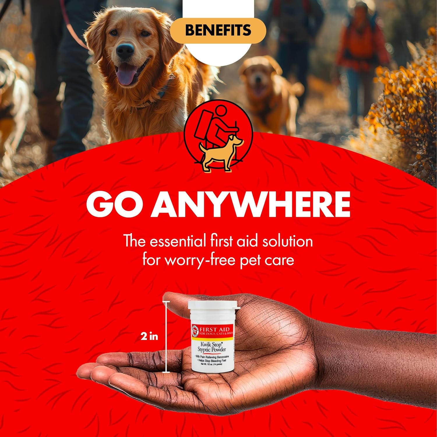 Miracle Care Kwik Stop Styptic Powder for Dogs, Cats and Birds, 0.5 Ounce, Fast Acting Blood Stop Powder with Pain Relieving Benzocaine | Fast Acting Blood Stop Powder with Pain Relieving Benzocaine, For Nail & Claw Clipping, Wing Trimming, or Minor Cuts - Image 7