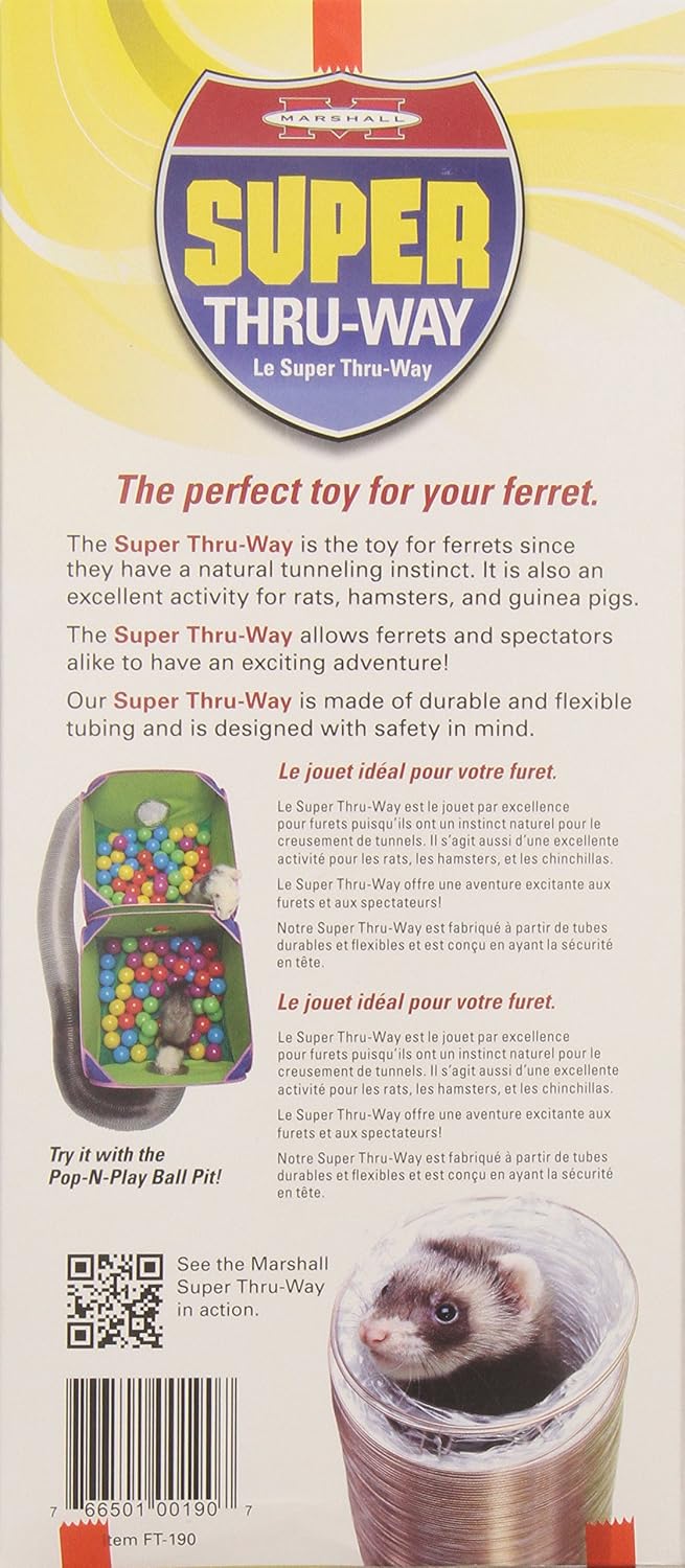Marshall Pet Products Super Thru-Way - 15-Foot Interactive Tunnel for Ferrets and Small Pets, Durable and Flexible Design, Encourages Play and Exploration - Image 2