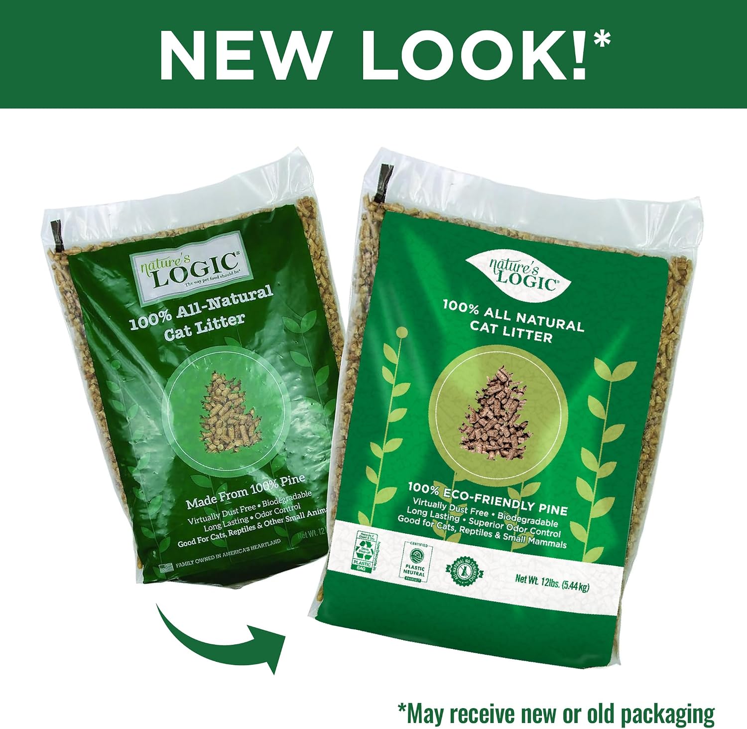 Nature's Logic 100% Natural Pine Pellet Cat Litter - Dust-Free, Unscented, Biodegradable - Safe for Cats, Kittens, Reptiles & Small Pets - Highly Absorbent - 12 lb Bag - Image 3