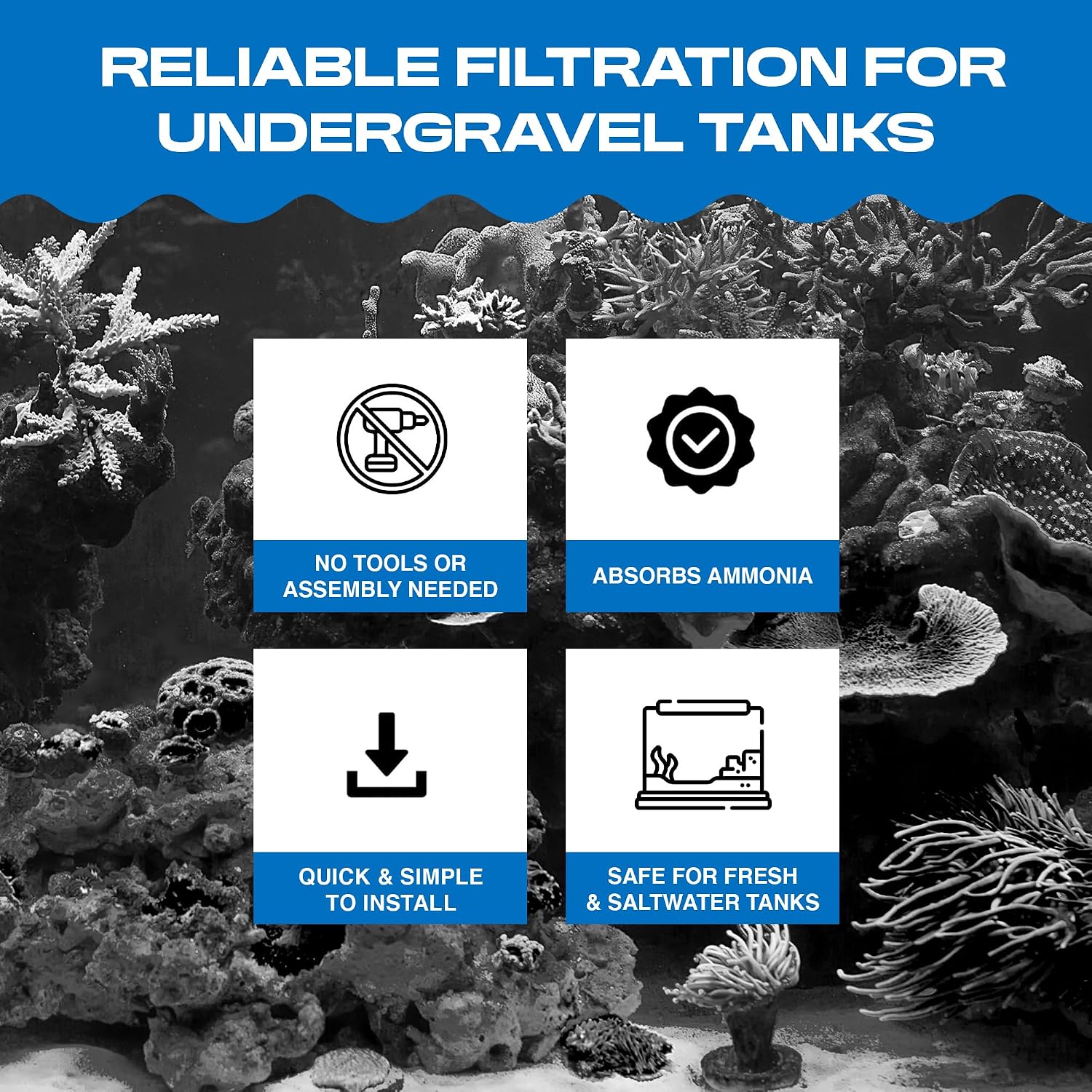 Penn-Plax Replacement Media (2 Pack) – Fits Multi-Pore and Undergravel “E” Filters – Provides Chemical Filtration (FC2) - Image 5