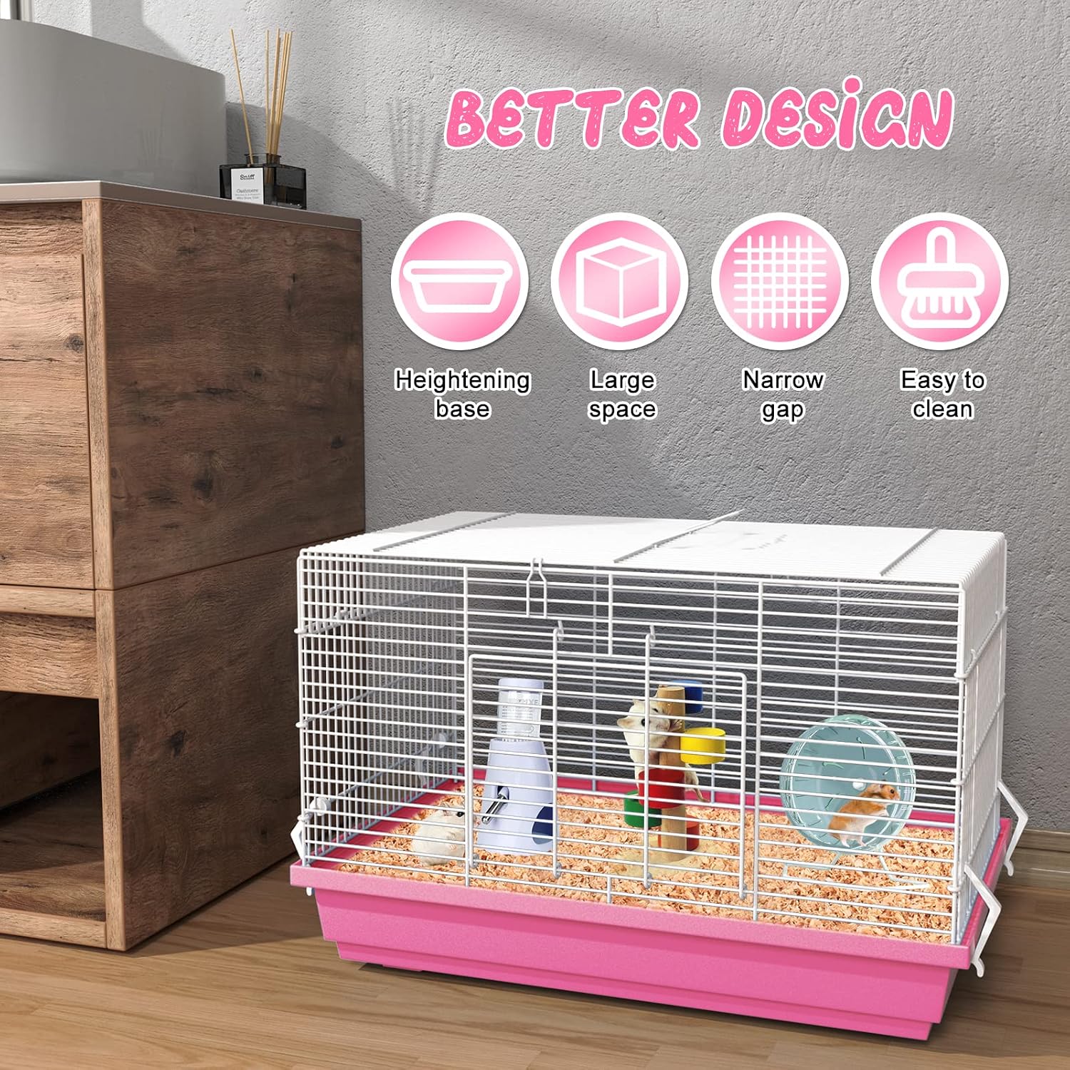 Hamster Cages, Small Animal Travel Cages - Ideal for Temporarily Transporting or Carrying Hamsters, Guinea Pigs, Rats, Parrots, Birds, Squirrels and Other Small Animals. - Image 2