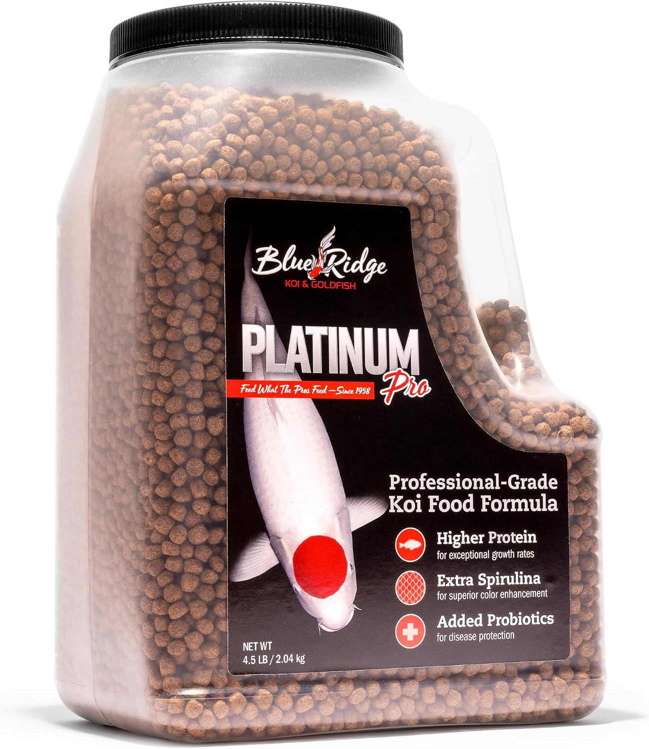 Blue Ridge Koi Fish Food 4.5lb - Koi Food 3/16” Platinum Pro Formula Goldfish Food, Premium Fish Food for Ponds, Ponds Fish Food, Floating Pond Pellet - Image 2