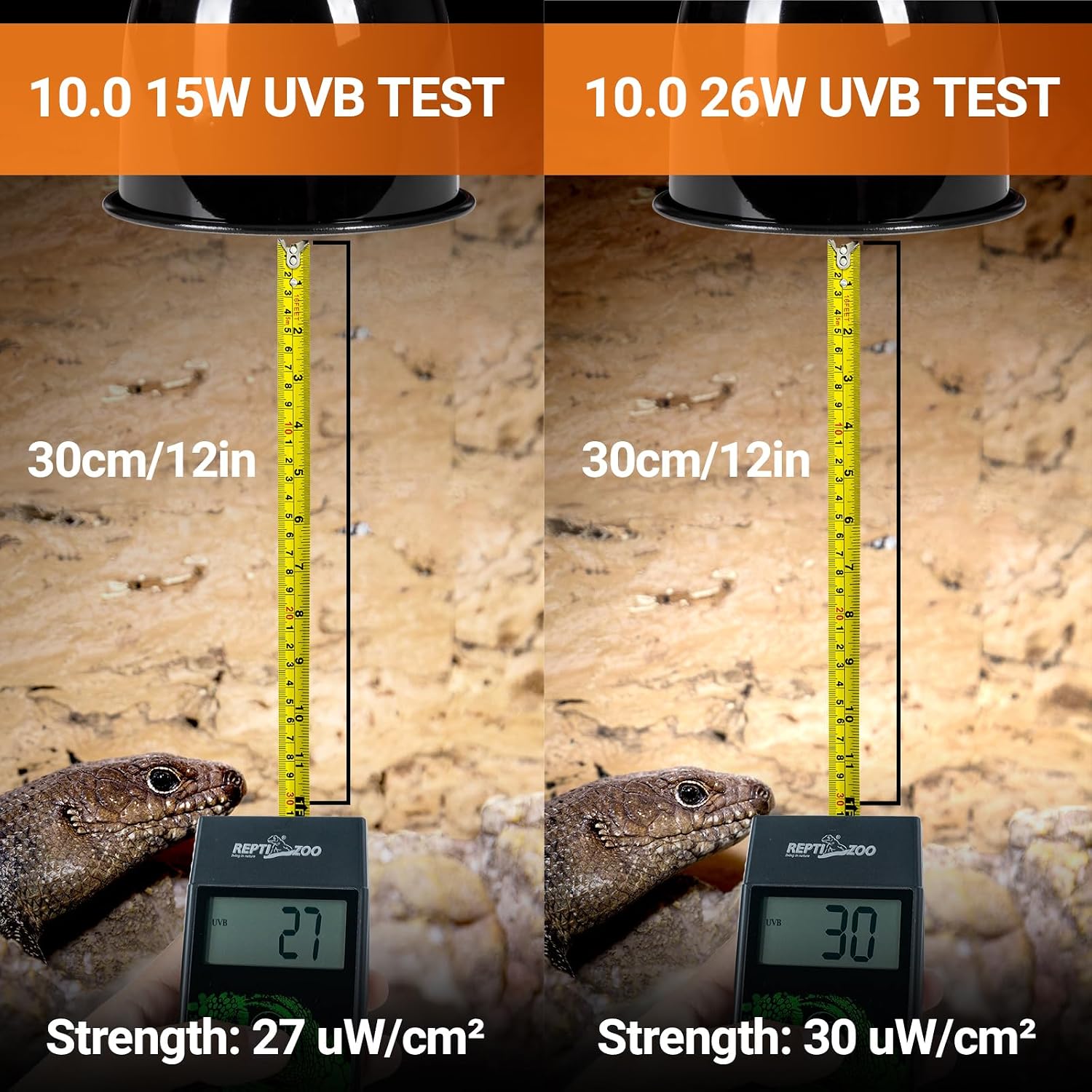 REPTI ZOO UVB Light for Desert Reptile 2 Pack, 10.0 26W UVA UVB Reptile Light Bulb, UVB Spiral Compact Lamp for Bearded Dragons Tortoises Lizards Snakes - Image 6