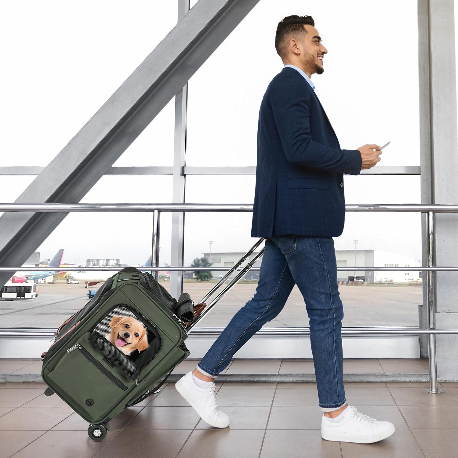 EliteField Deluxe Backpack Pet Carrier (3 Year Warranty, Airline Approved), Travel Soft-Sided Carrier Bag for Dogs, Cats & Small Pets