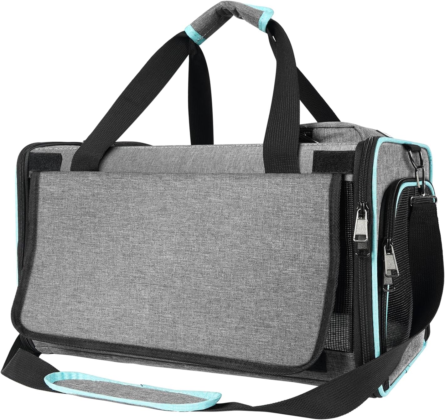 GAPZER Cat Carrier Alaska, Southwest Airline Approved TSA 17x11x9.5 Inches | Soft-Sided Small Pet Air Travel Carry Bag, Airplane Kitten 12lbs Crate in Cabin Under-Seat Traveling Cage Tiny Dog Under 8 lb