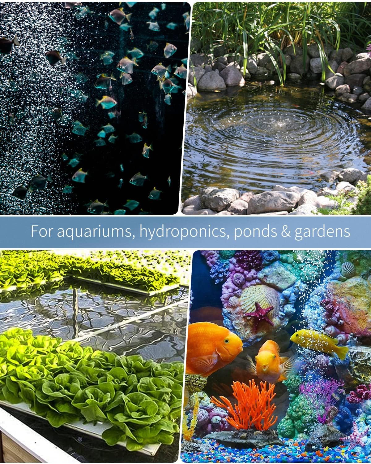 Pawfly 254 GPH Aquarium Air Pump Adjustable Quiet Oxygen Aerator Pump with Multi-Port Air Flow Control Lever Valve Splitter and Airline Tubing for Fish Tanks Ponds and DWC Systems Up to 300 Gallons - Image 7