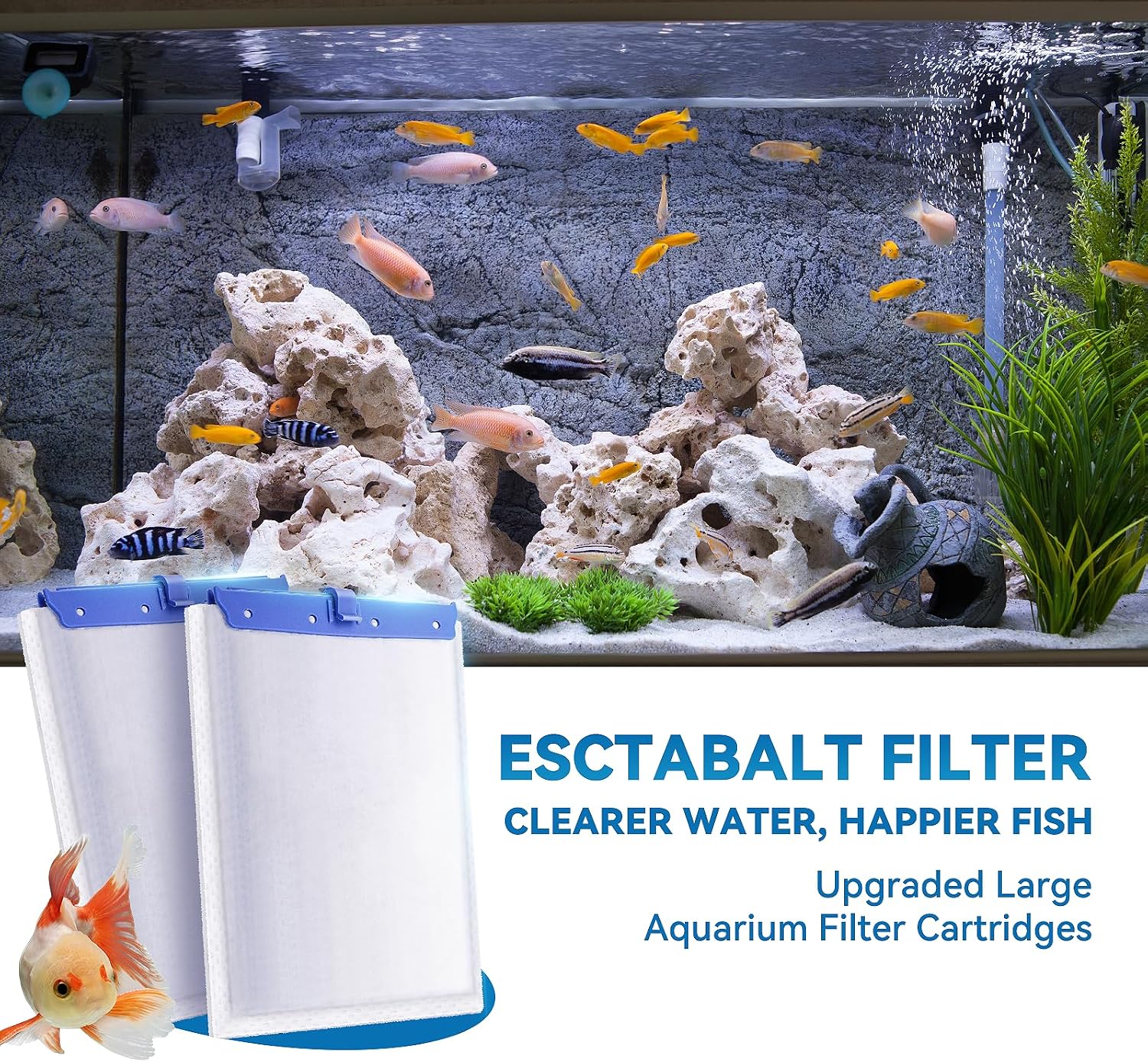 New Upgraded 6-in-1 16-Pack Aquarium Filter Cartridges, Designed for Tetra Whisper Bio-Bag Filter Cartridges Large, Fits Tetra Whisper Filter Large — Fits IQ/PF/20i/40i, 20-60 Gallon Tanks - Image 10