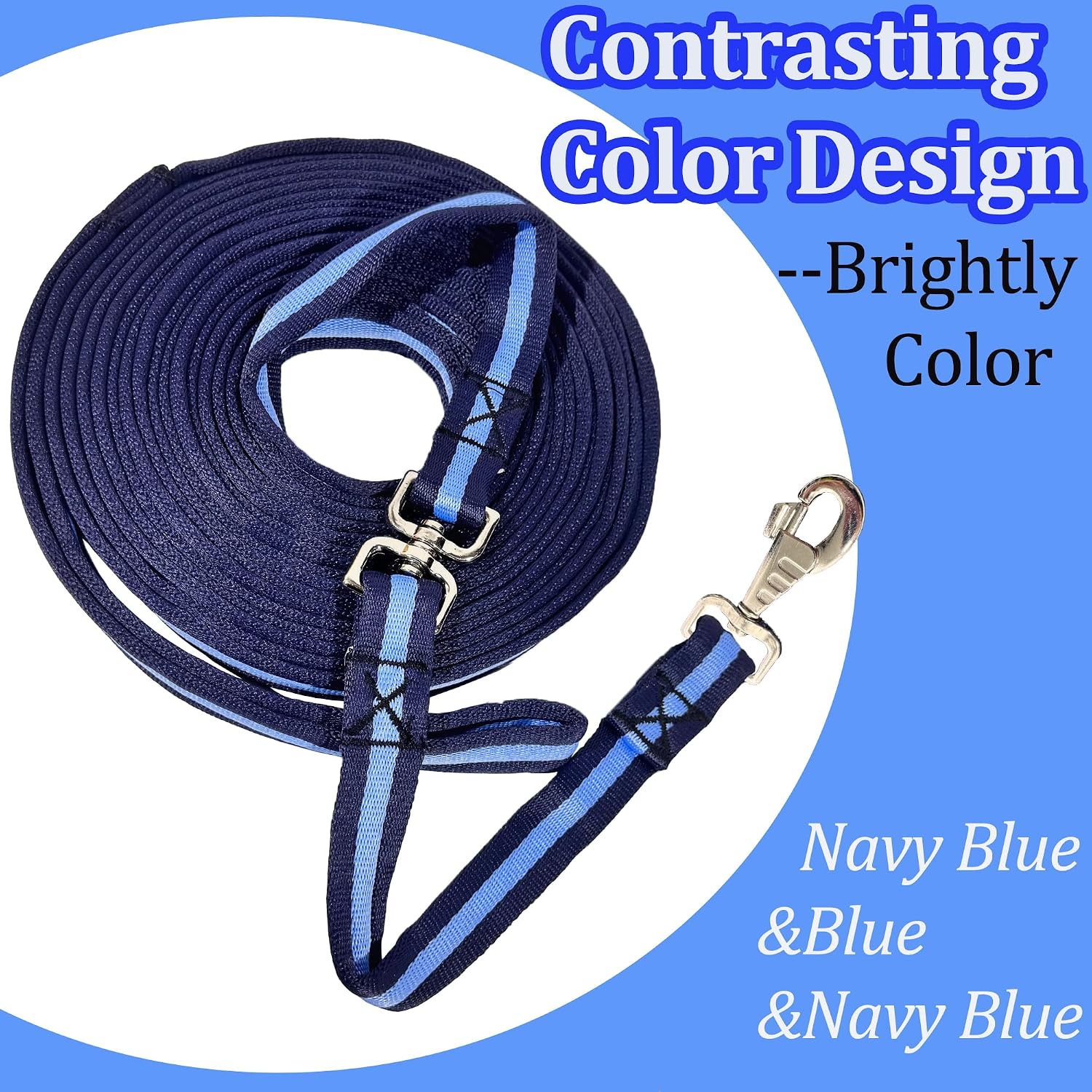 Horse Lunge Line, 26 ft Flat Lunge Line with Heavy Duty Swivel Snap and Trigger Buckle, for Horses Daily Training | Durable Equestrian Lunge Rope for Lunging, Ground Work - Image 5