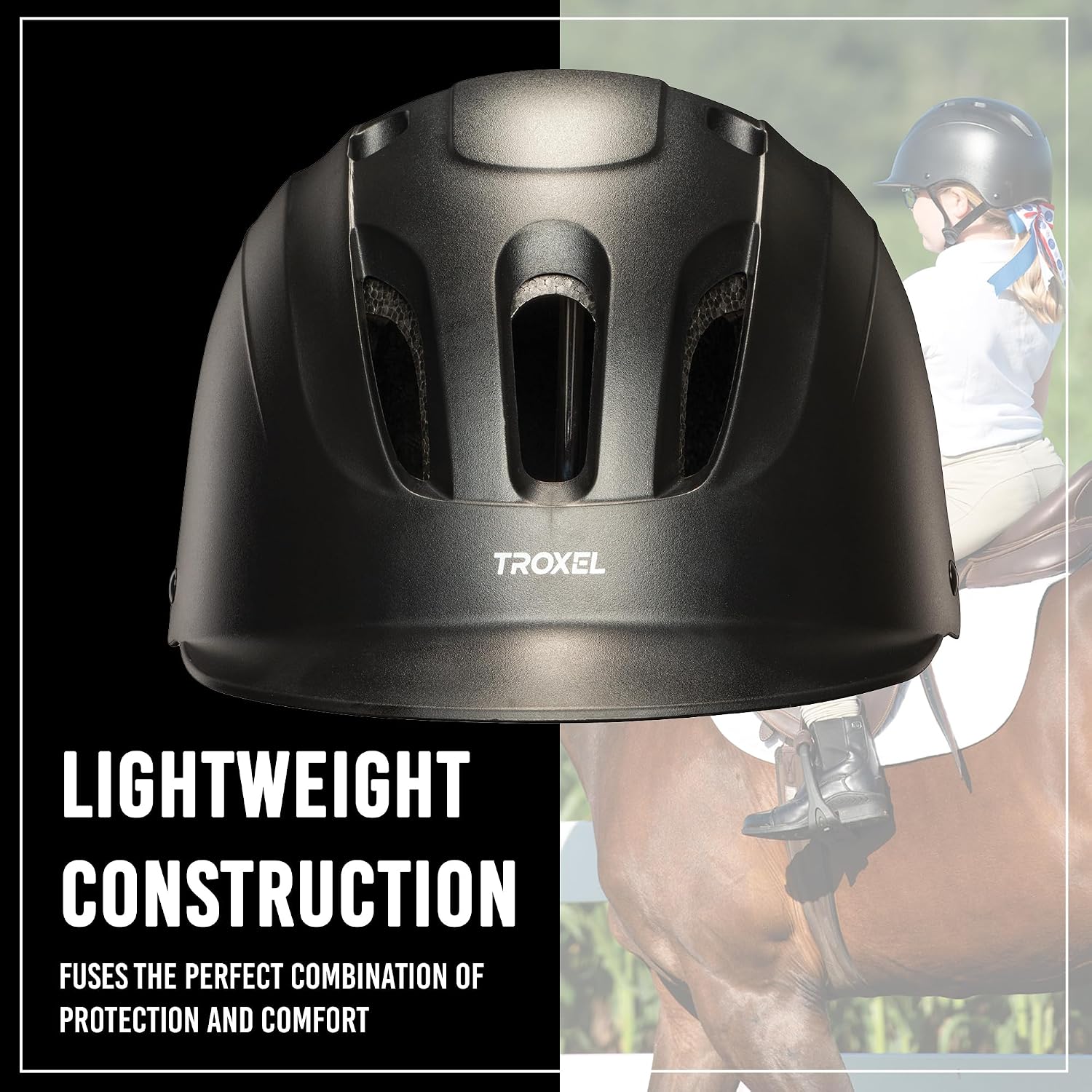 Troxel Sport 2.0 Injection Molded Horse Riding Helmet, Lightweight Adjustable Design, Safety Horseback Riding Gear - Image 3