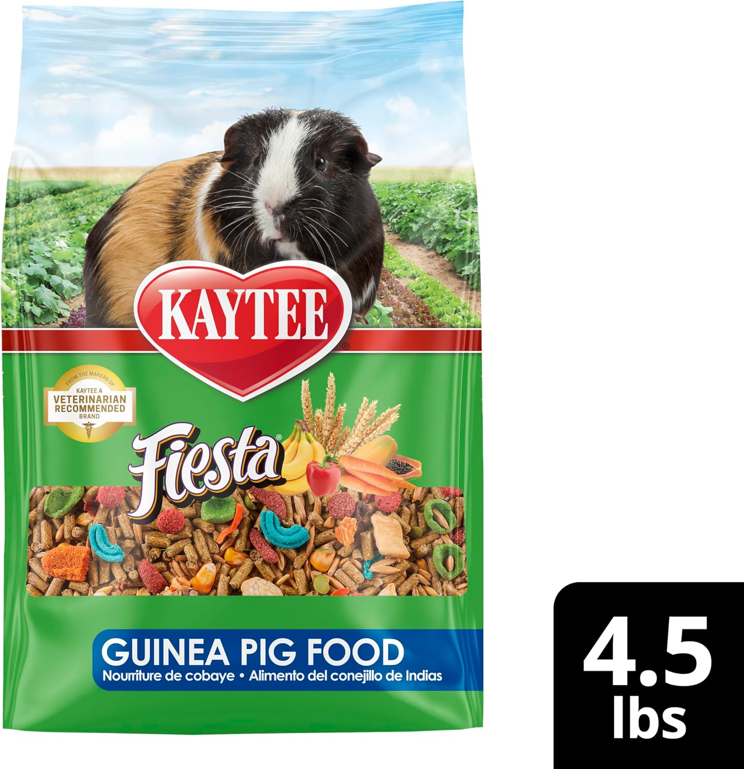 Kaytee Fiesta Guinea Pig Food, Nutritious and Fun Blend, Supports Dental Health and Digestion, 4.5 pounds - Image 12