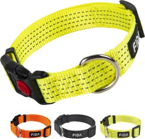 Fida Reflective Dog Collar, Nylon D...