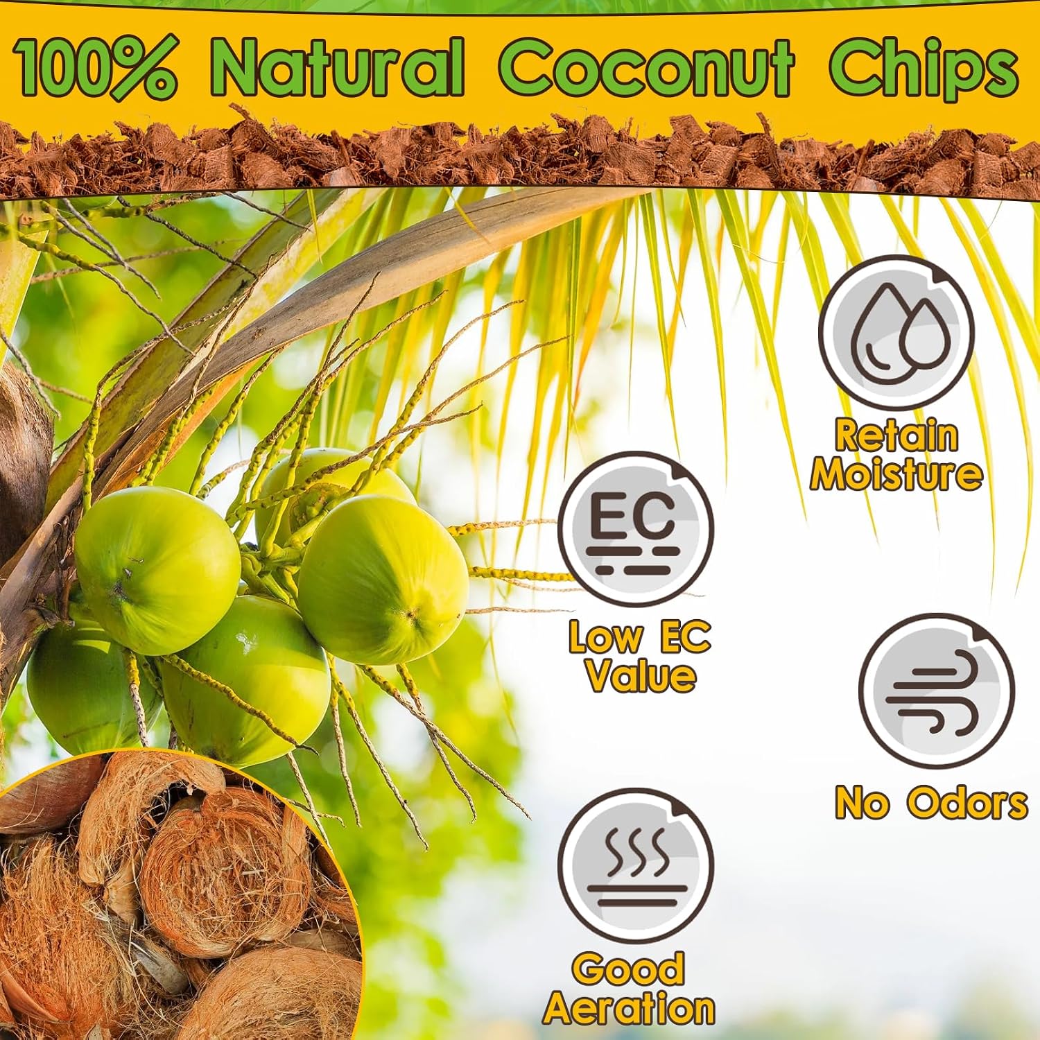 Halatool Organic 10LB Coconut Husk for Reptiles | Expands to 72 Quarts, Natural Coconut Bedding for Snakes, Tortoises, Ball Pythons, Geckos, Lizards - Image 3