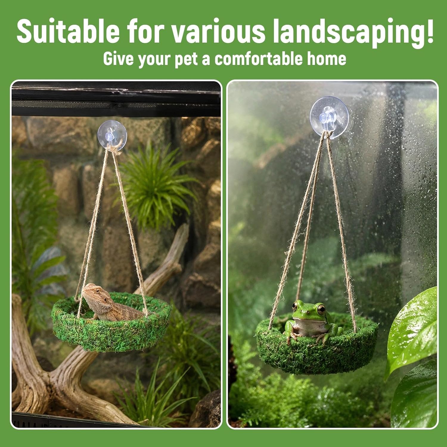 Frog Reptiles Cave Hide, Green Lizard Hideout with Safe Shelter, Handmade Snake Cave Hideout Hut for Themed Terrarium Ideal for Gecko Hamster Snake Rest & Hide - Image 7