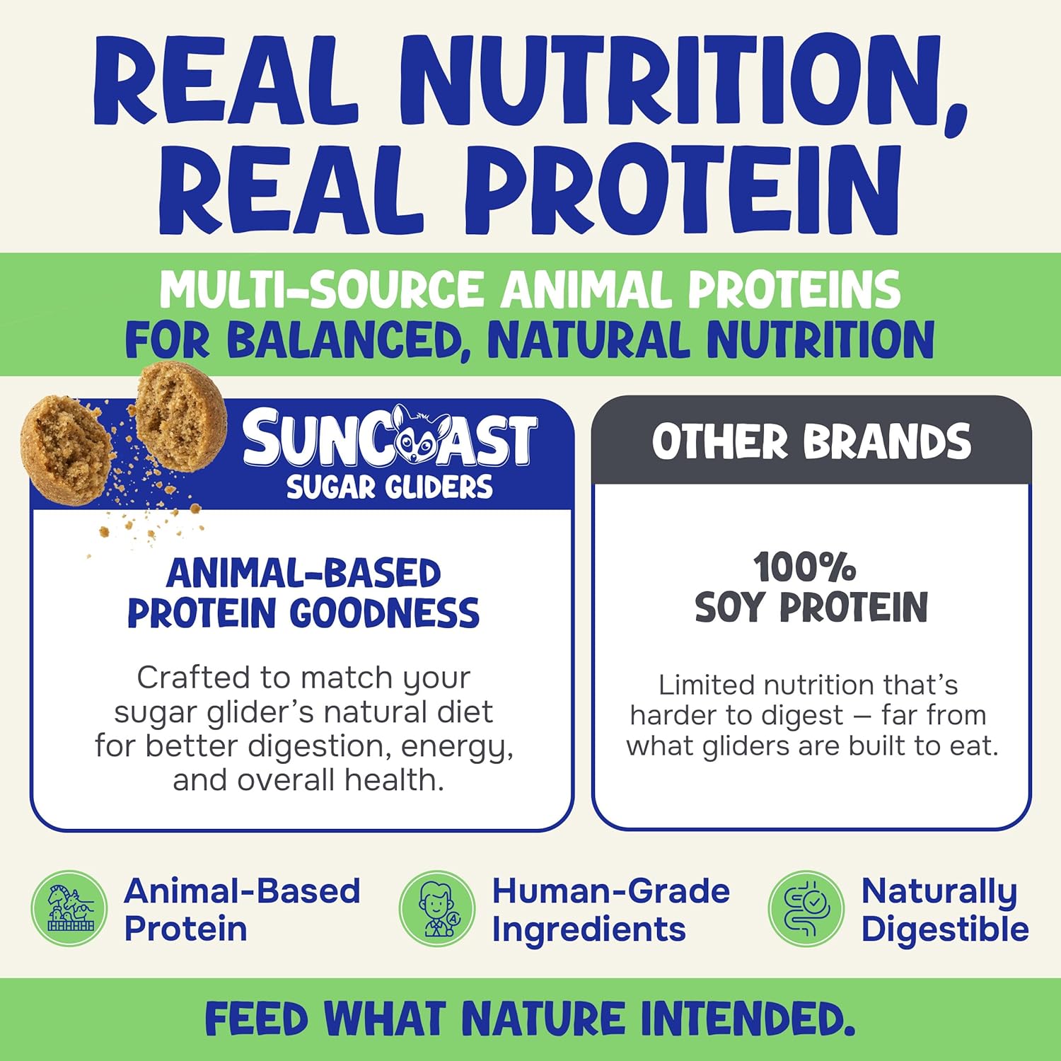 Happy Glider Premium Sugar Glider Food - High Protein, Calcium, Vitamins and Minerals, Complete Nutrition for Small Animals and Exotic Pets, 2 Months Supply - Fruity, 1.5 lbs - Image 7