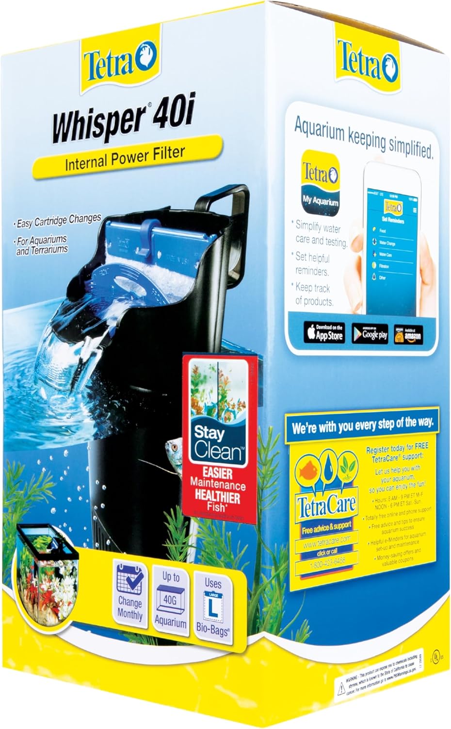 Tetra Whisper Internal Power Filter, Large Bio-Bag Filter Cartridges, 3-Stage Filtration, 20-40 gal - Image 6